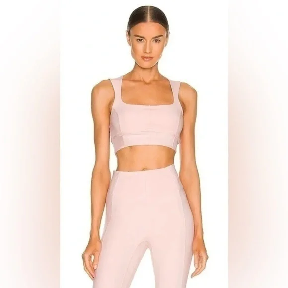 Le Ore - Andria Mesh-trimmed Recycled Stretch Sports Bra - Pink - Picture 3 of 15